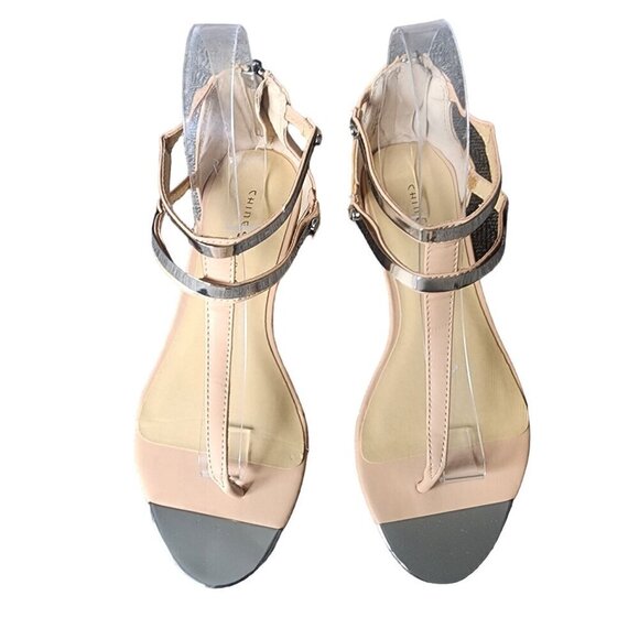 Chinese Laundry Sandals Champagne Taupe Silver Size 7.5 M - Picture 3 of 13